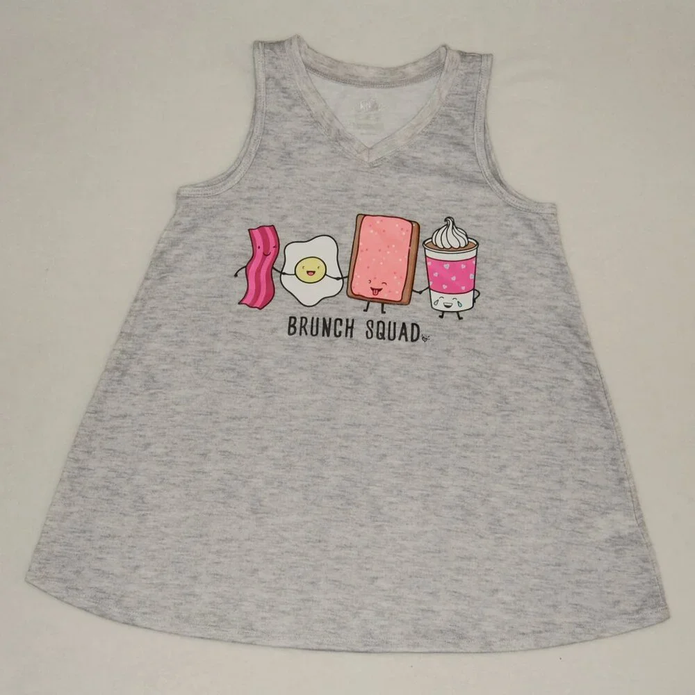 Justice Girls Size 8 Gray Sleeveless Top